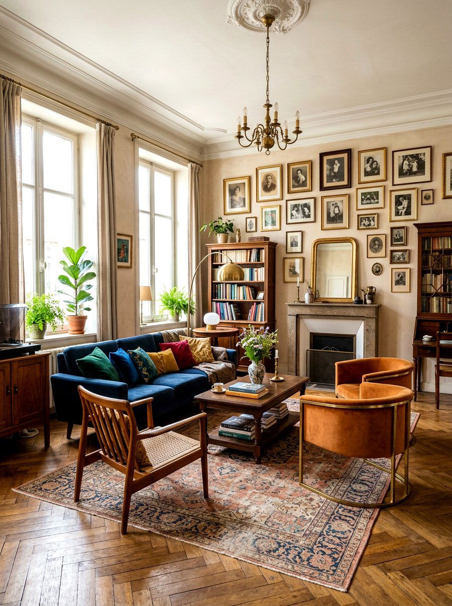 Vintage European Living Room - 30 European villa living room ideas