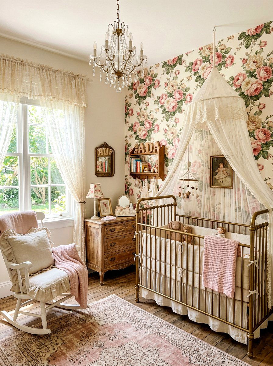 Vintage Floral Nursery - 30 Pinterest nursery ideas