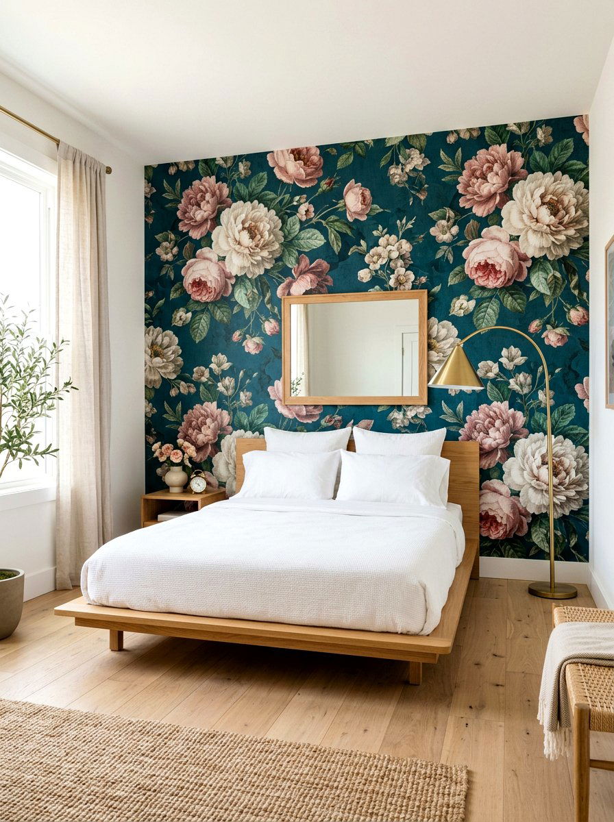 Vintage Floral Wallpaper - 30 newstalgia home decor ideas