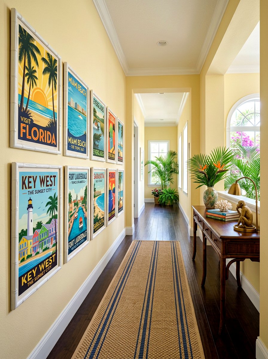 Vintage Florida Travel Poster - 30 palm beach decor ideas