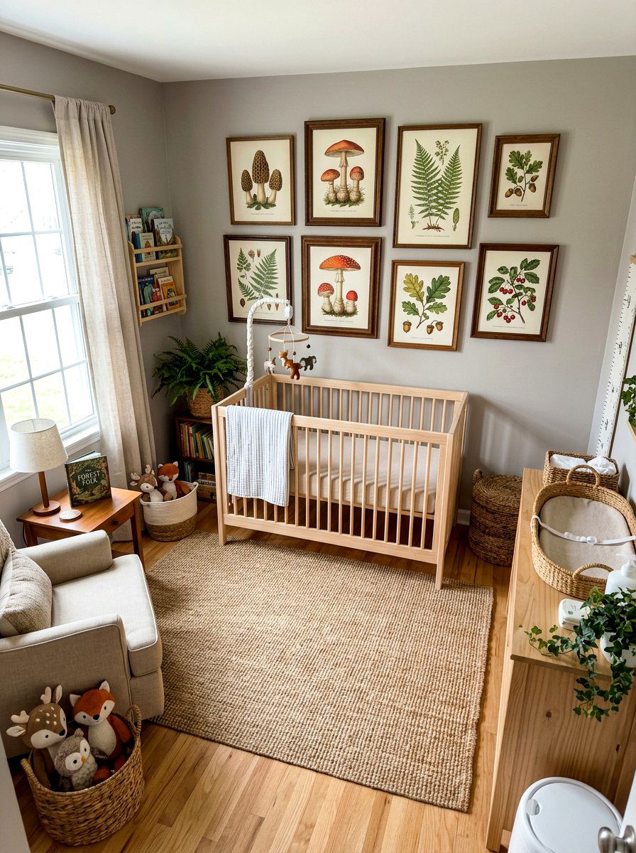 Vintage Forest Print - 30 woodland nursery ideas