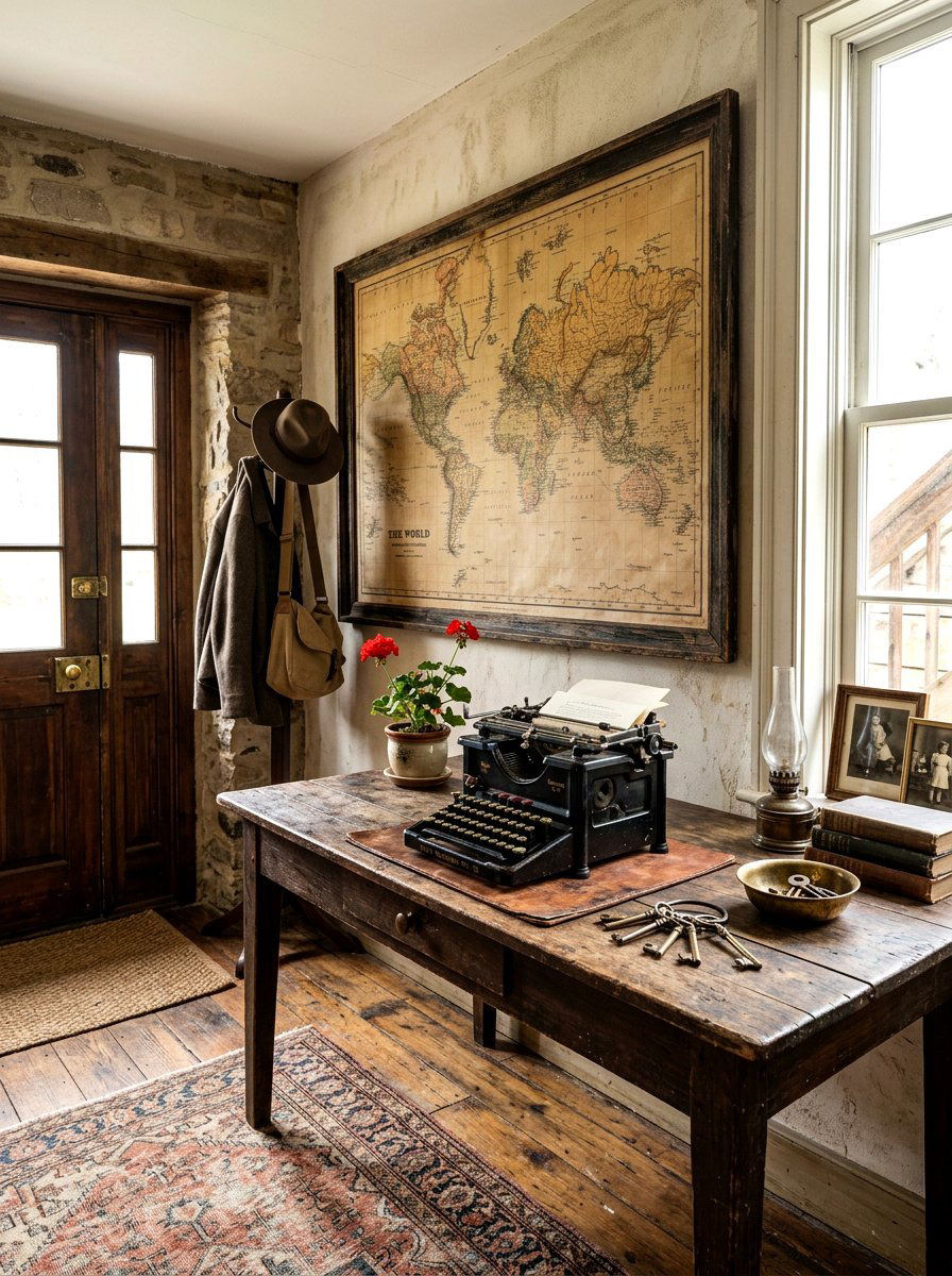 Vintage Found Objects Entry - 30 entry console styling ideas