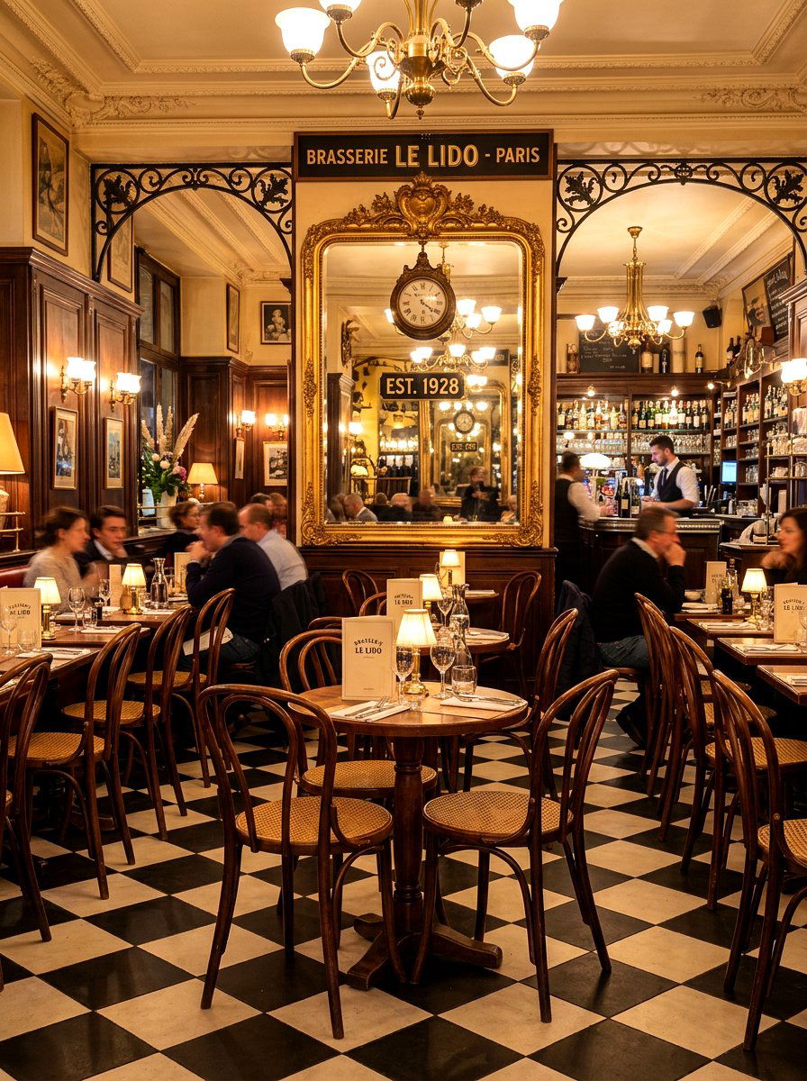 Vintage French Brasserie - 30 at home cafe dining ideas
