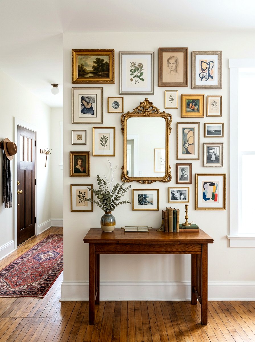 Vintage Gallery Wall Mirror - 30 antique mirror wall ideas