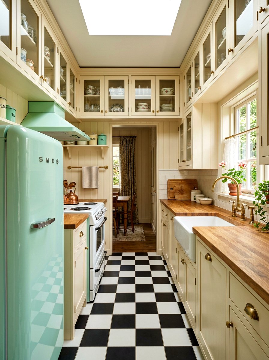 Vintage Galley Kitchen - 30 cozy galley kitchen ideas