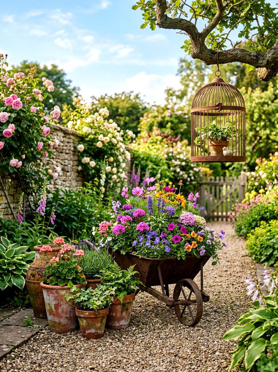 Vintage Garden Decor - 30 greenhouse corner ideas