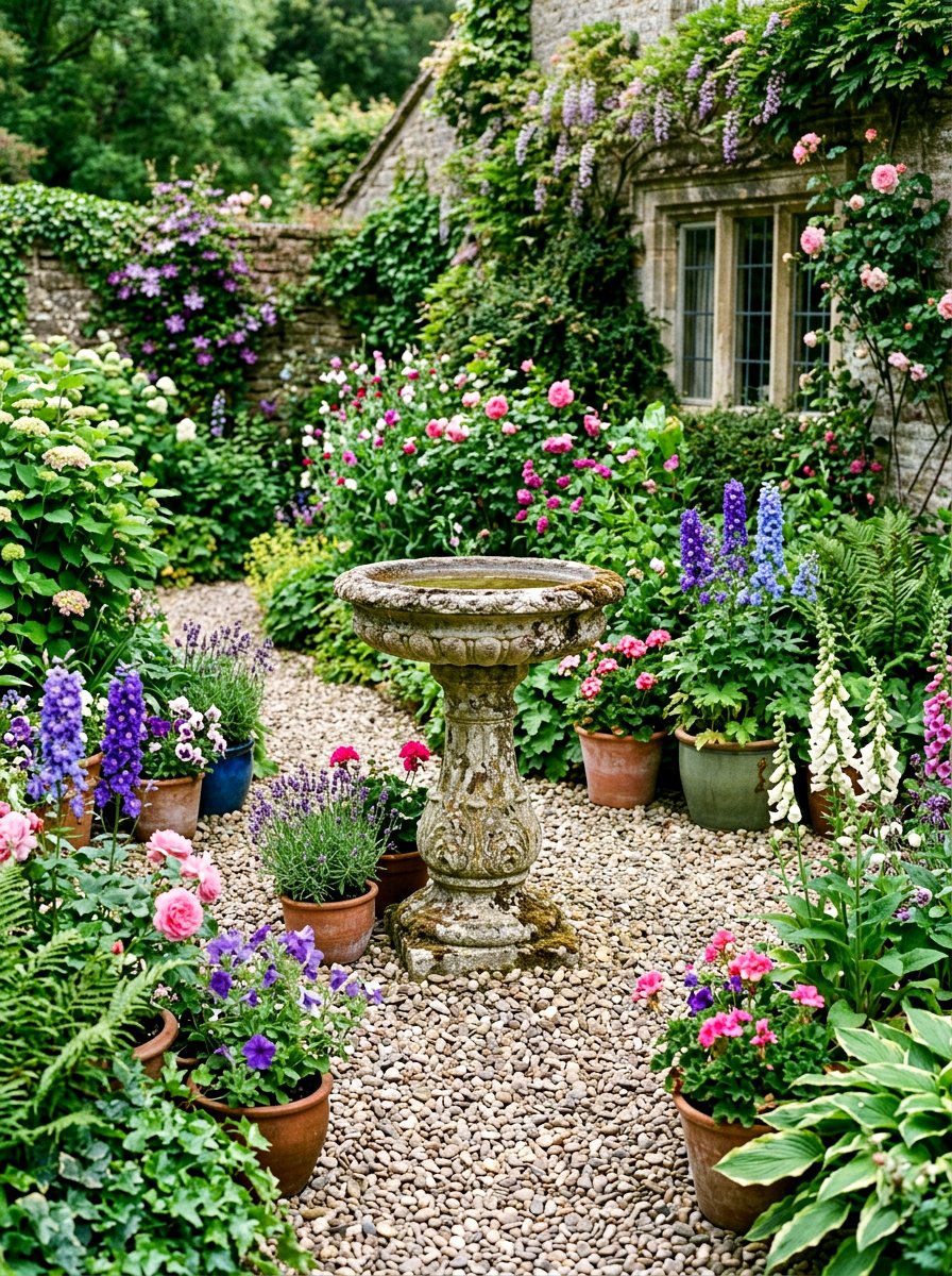 Vintage Garden Ornament Decor - 30 Nancy Meyers patio ideas