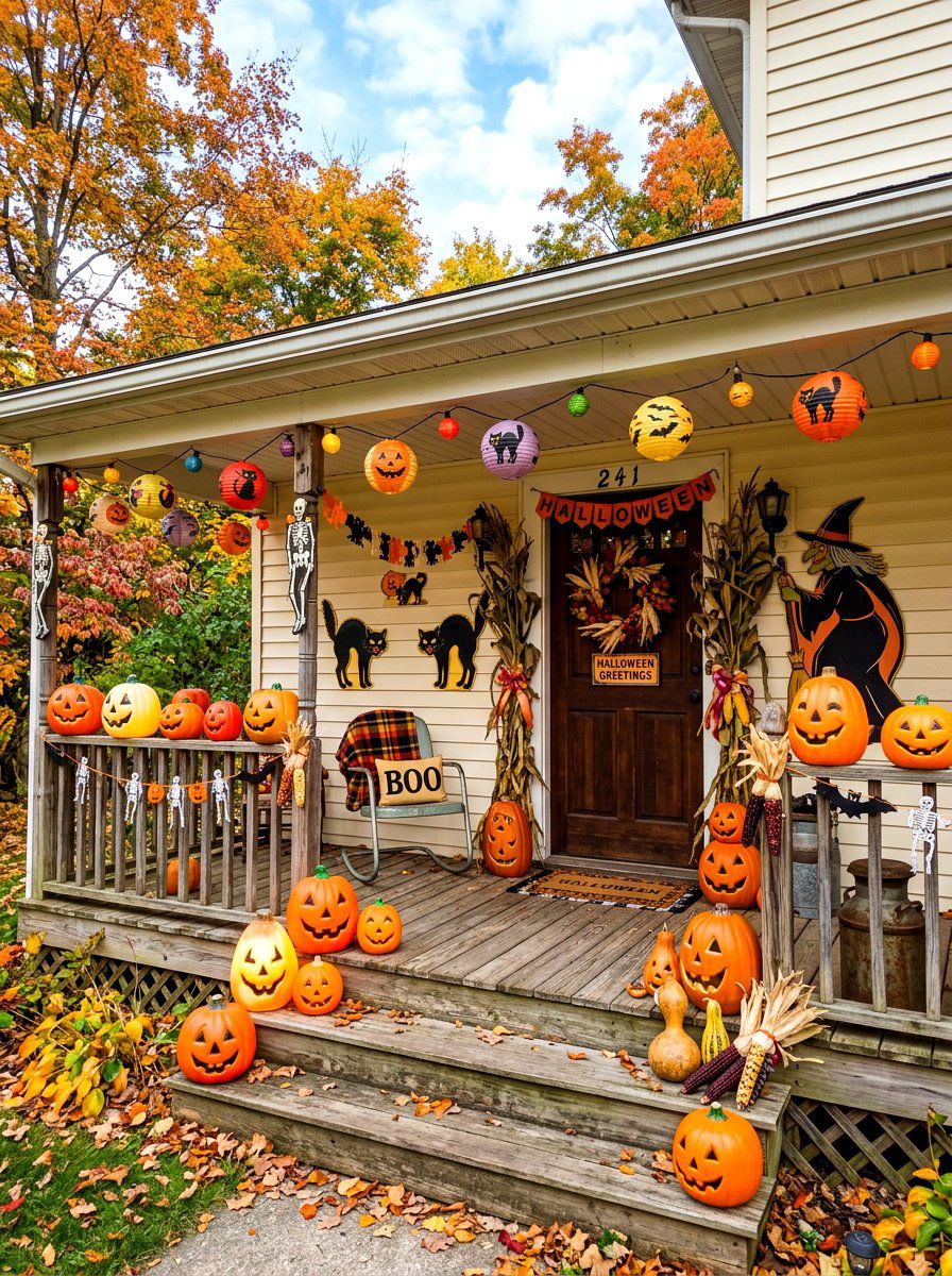 Vintage Halloween Porch Style - 30 Halloween porch ideas