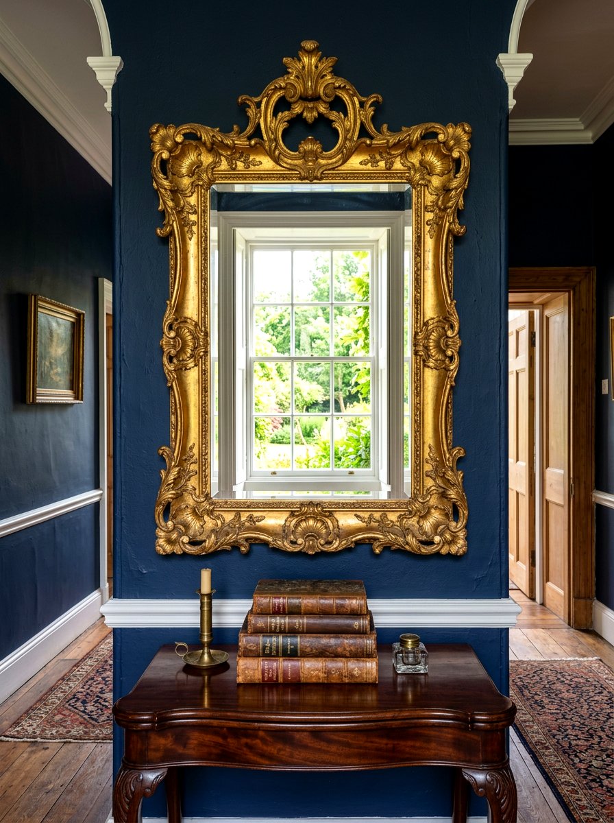 Vintage Hallway Mirror - 30 welcoming entryway ideas
