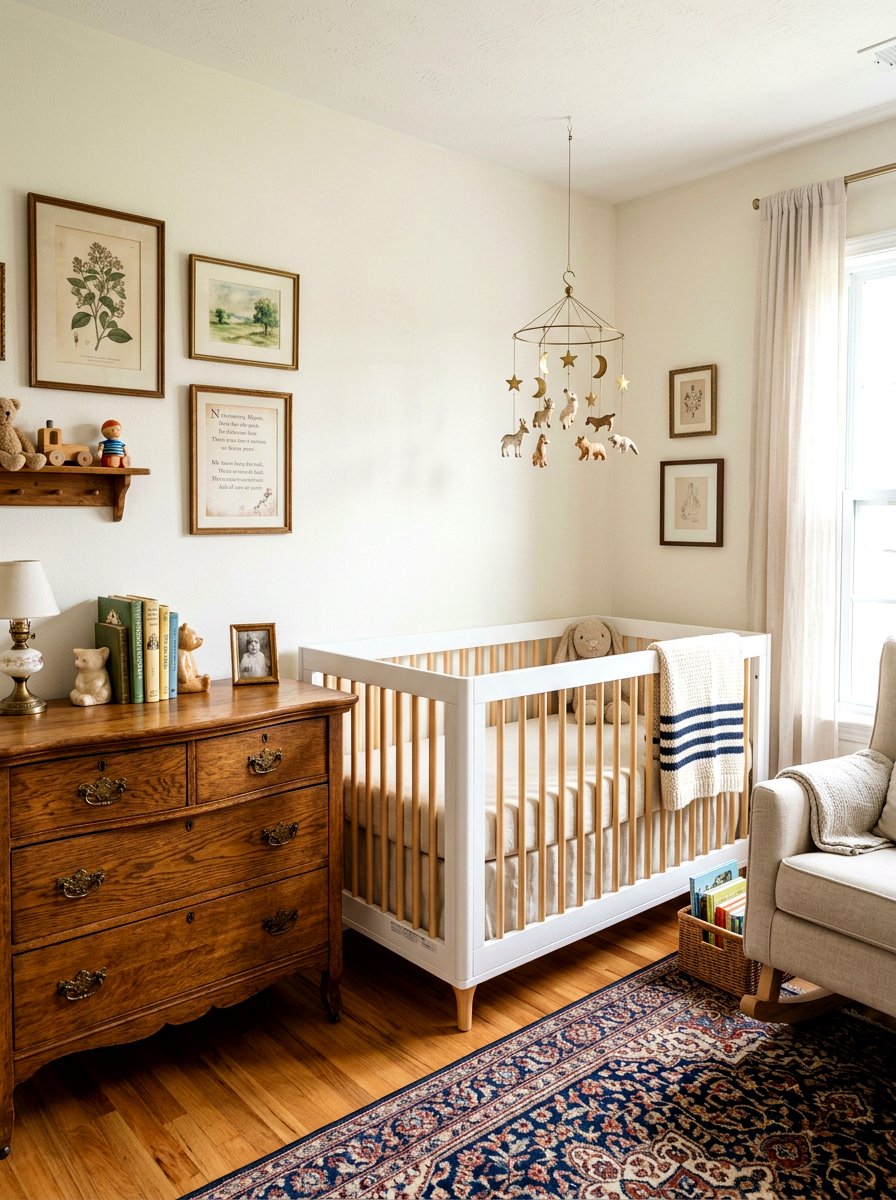 Vintage Heirloom Nursery - 30 quiet luxury nursery ideas