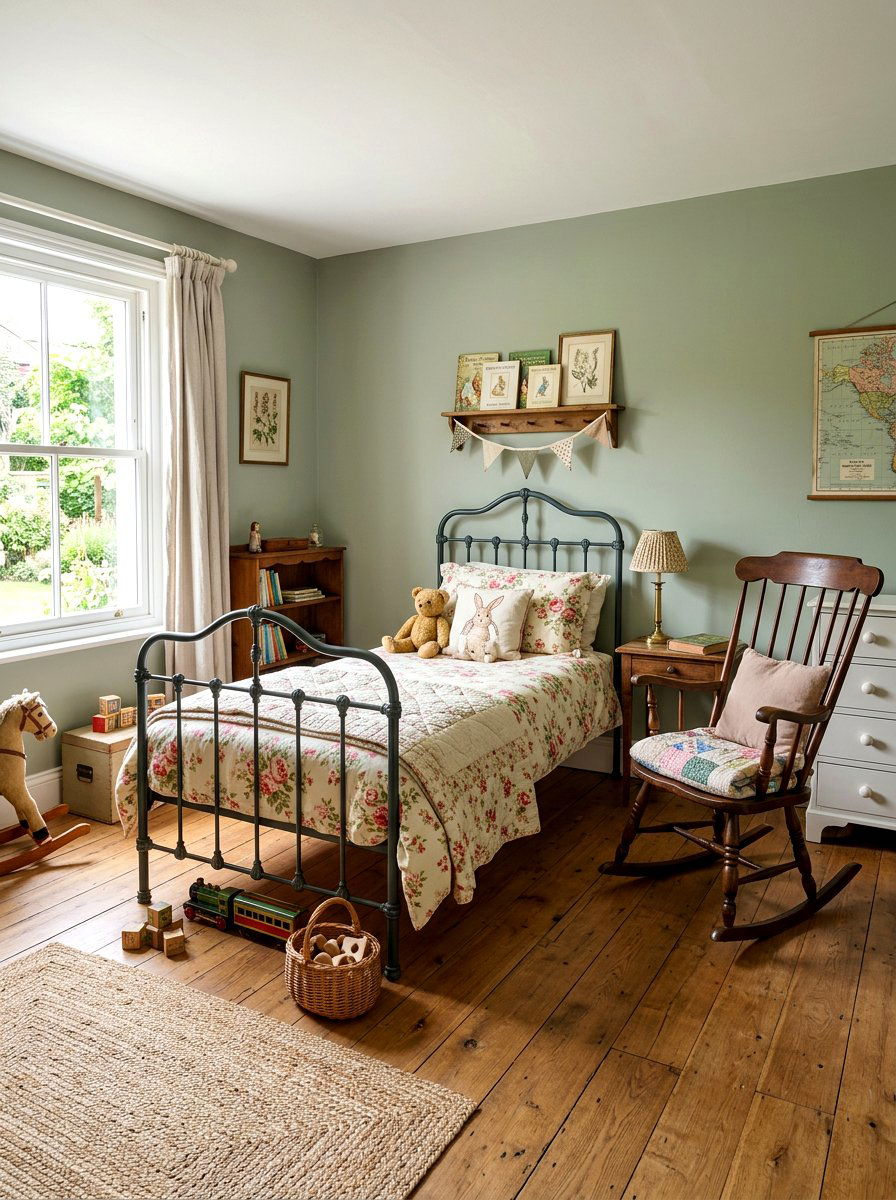 Vintage Inspired Childrens Room - 30 aesthetic kids room ideas