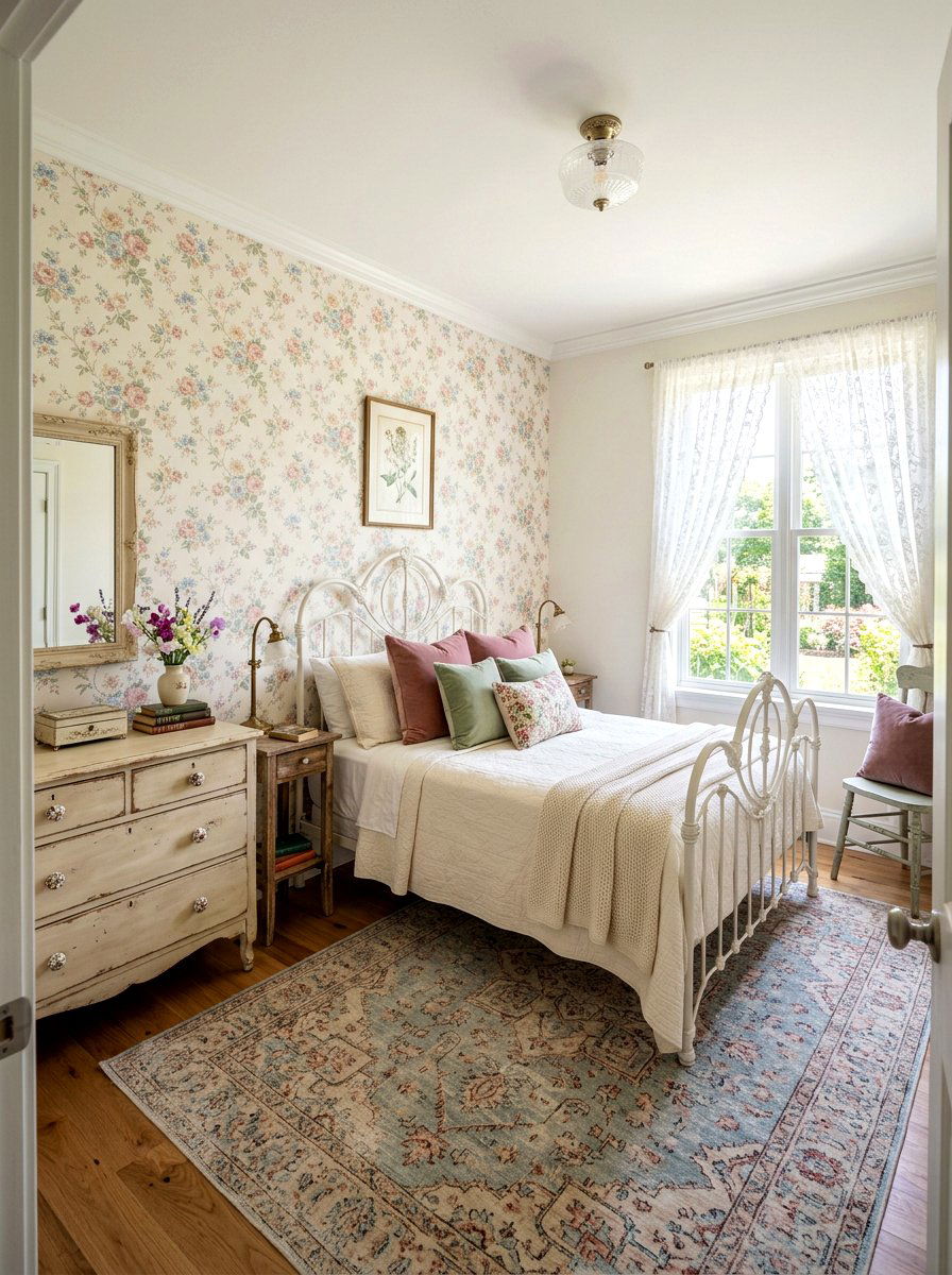 Vintage Inspired Guest Room - 30 guest room decor ideas