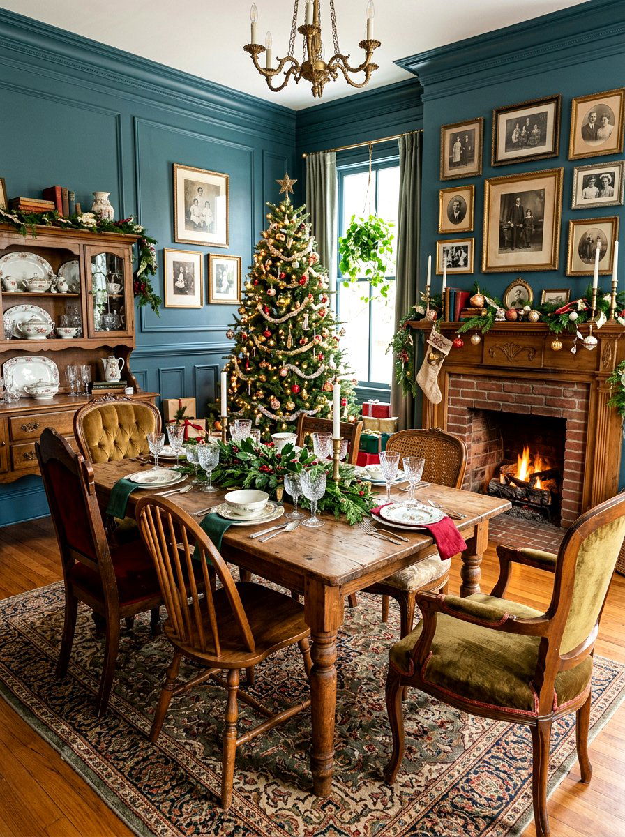 Vintage Inspired Holiday Room - 30 Thanksgiving hosting room ideas