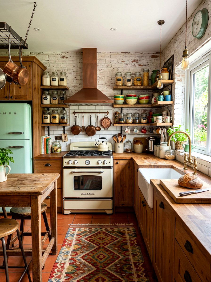 Vintage Inspired Rustic Kitchen - 30 modern rustic kitchen ideas