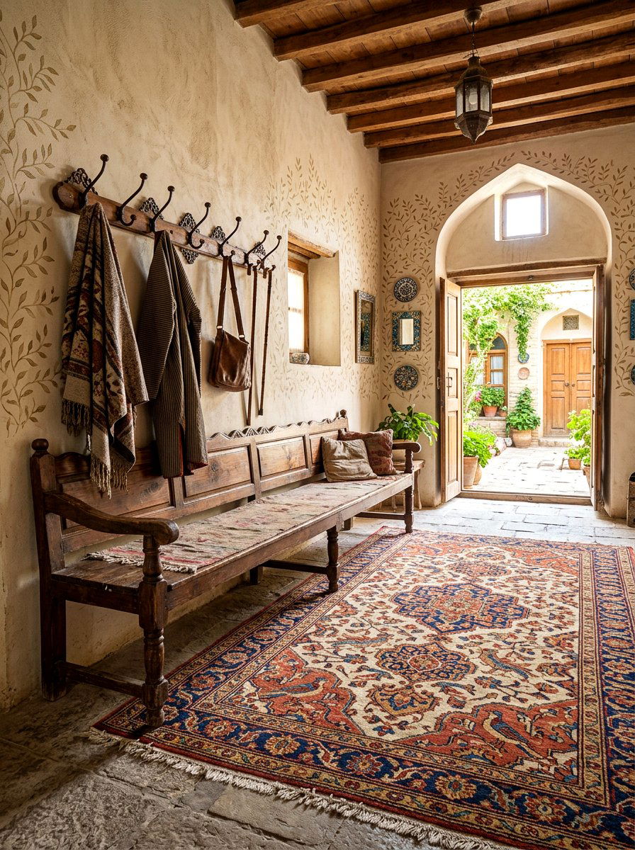 Vintage Khorassan Foyer - 30 antique rug foyer ideas