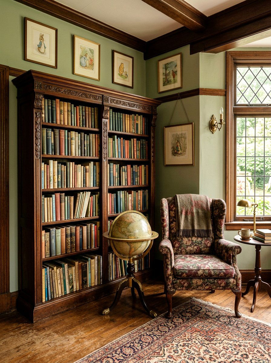 Vintage Kids Library - 30 library kids room ideas