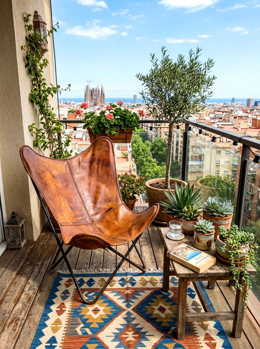 Vintage Leather Butterfly Chair Balcony - 30 leather accent chair ideas