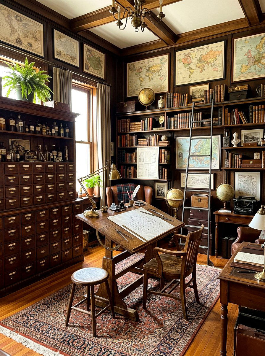 Vintage Library Office Furniture - 30 office library combo ideas