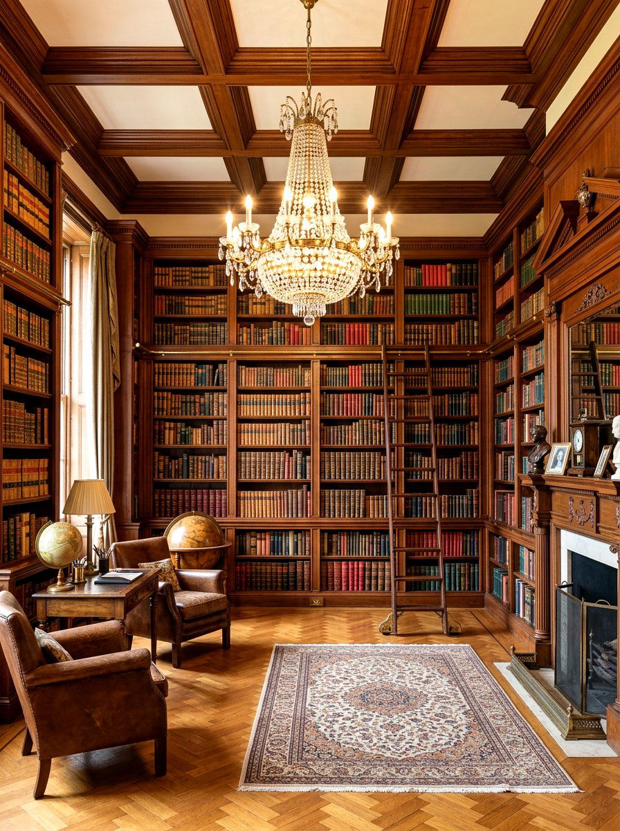 Vintage Library Room - 30 heritage home decor ideas