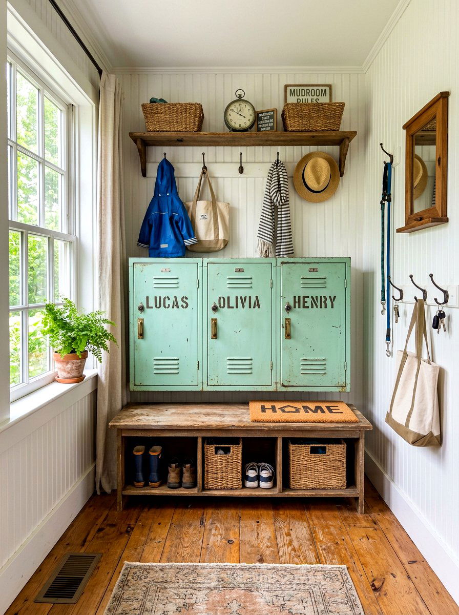 Vintage Locker Wall Unit - 30 pet toy wall storage ideas