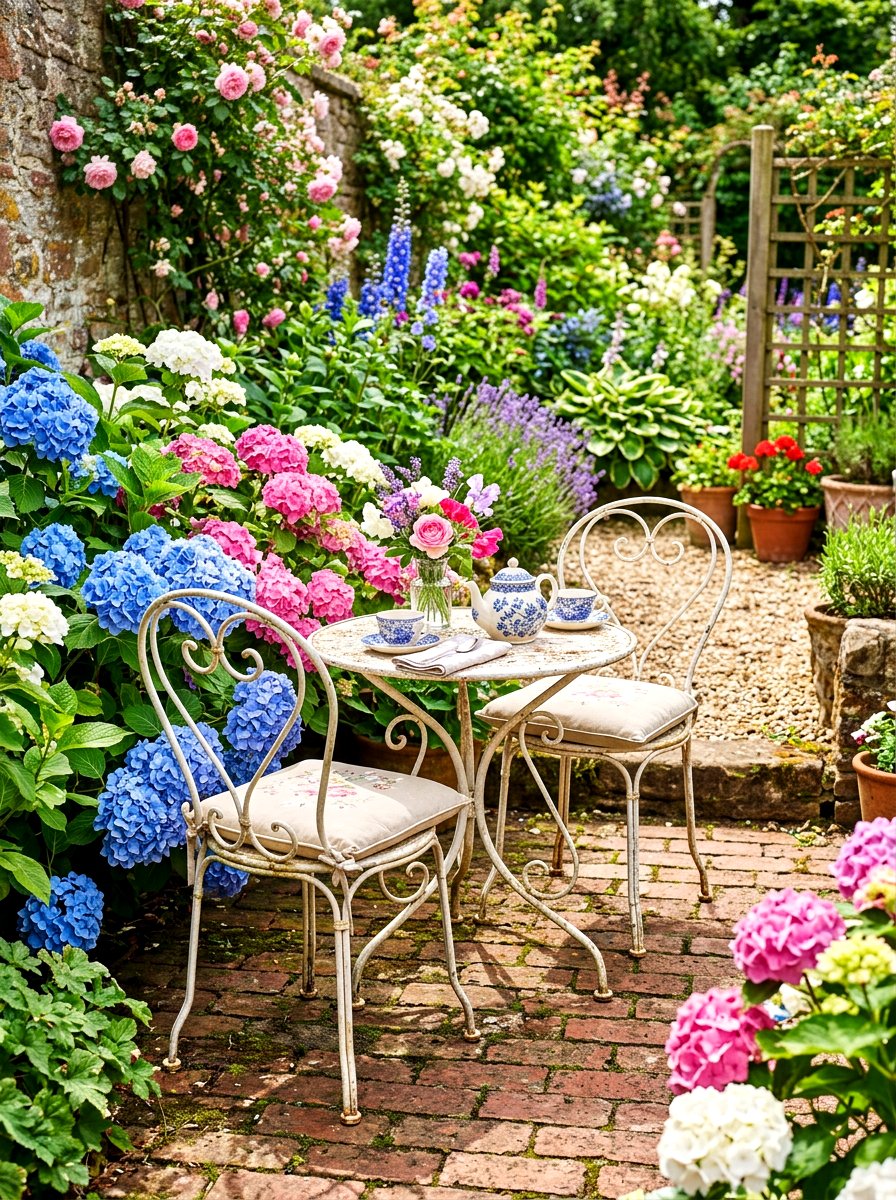 Vintage Metal Bistro Set - 30 secret garden ideas