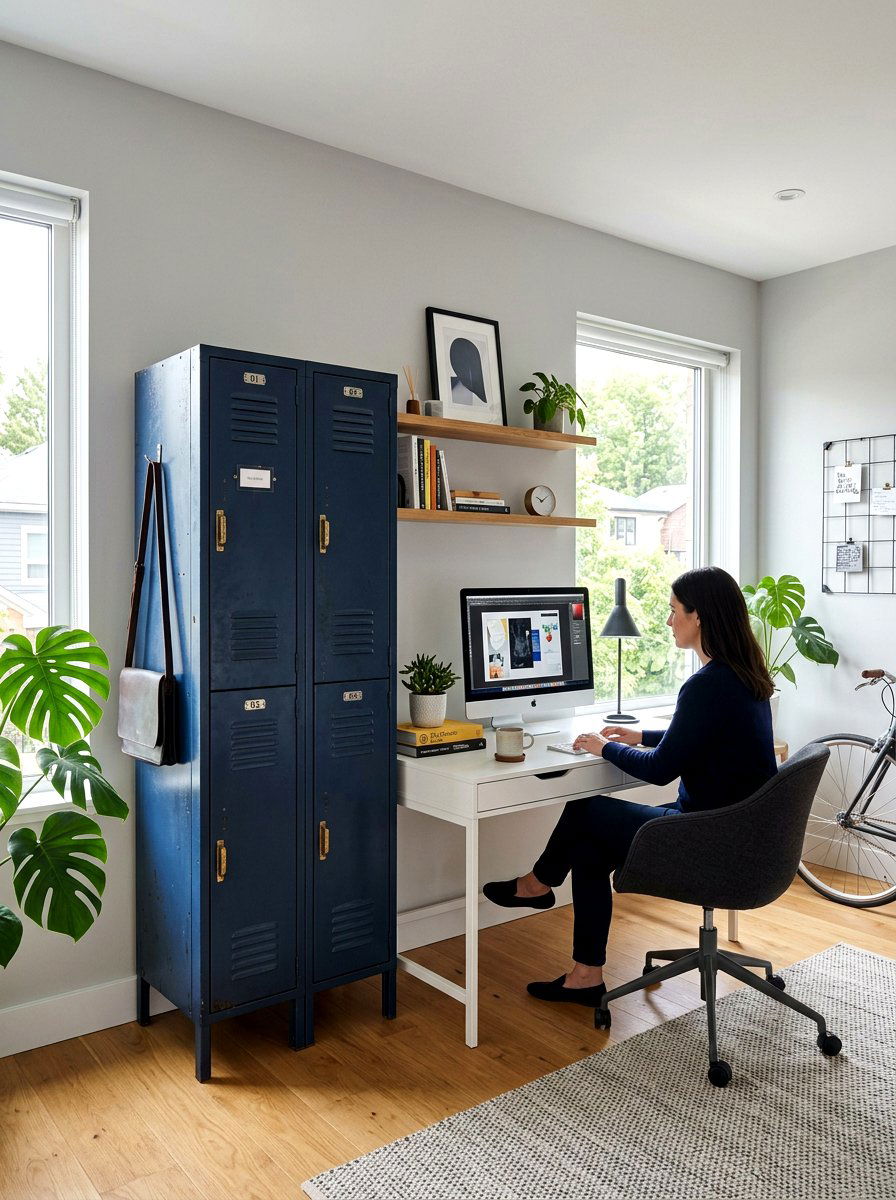 Vintage Metal Locker Storage - 30 vintage upcycled furniture ideas