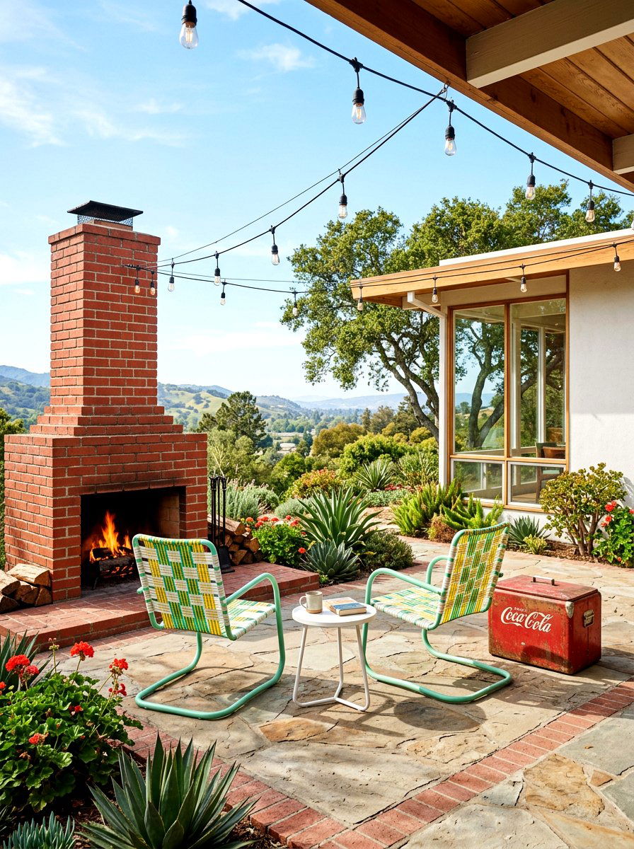 Vintage Metal Sling Chair - 30 sling chair patio ideas