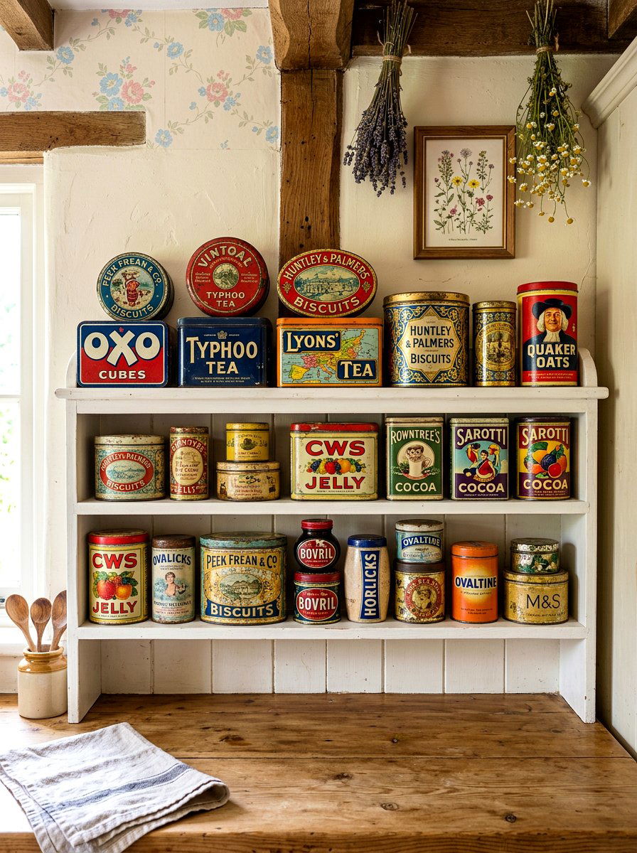 Vintage Metal Tins - 30 zero waste pantry ideas