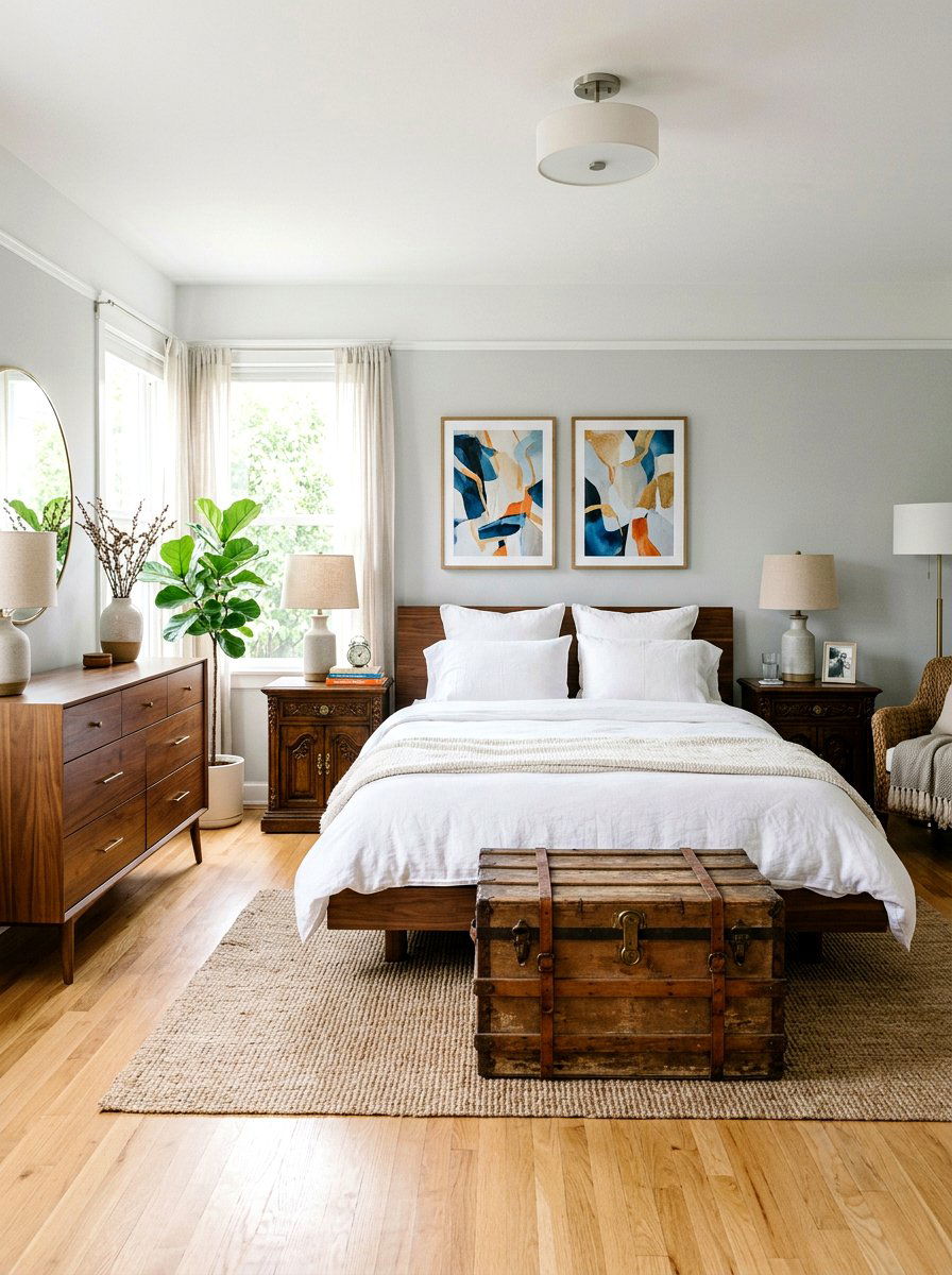 Vintage Modern Bedroom - 30 eclectic home decor ideas