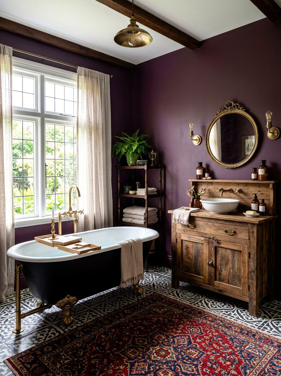 Vintage Moody Bathroom - 30 moody bathroom ideas