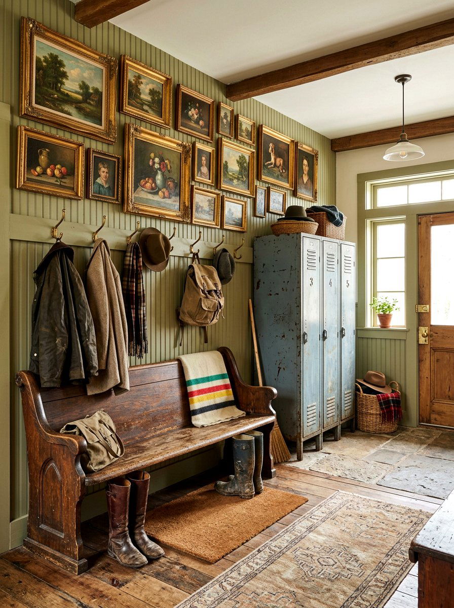 Vintage Mudroom Entry - 30 small mudroom ideas