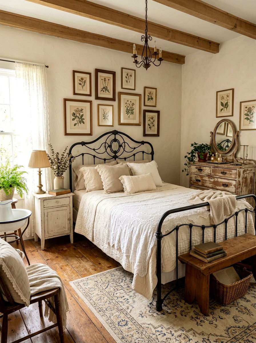 Vintage Neutral Bedroom - 30 neutral bedroom ideas