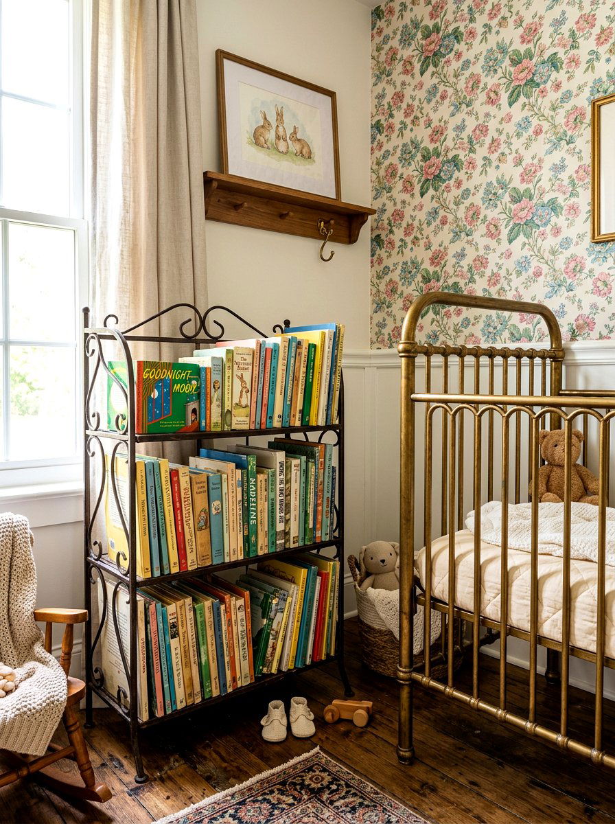 Vintage Nursery Book Storage - 30 nursery book display ideas