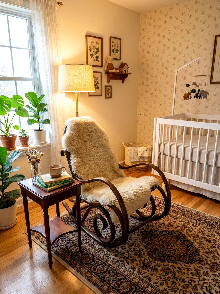 Vintage Nursery Rocker - 30 vintage baby room ideas
