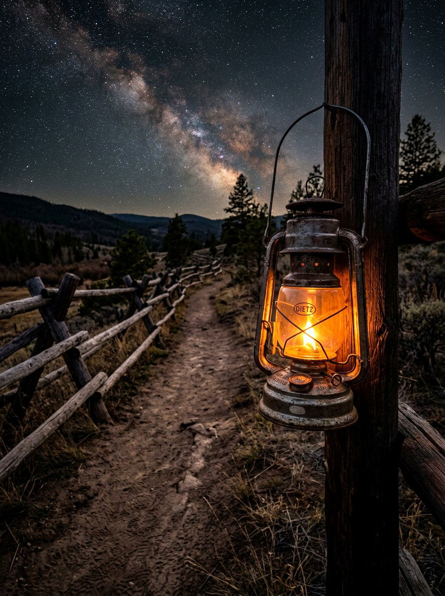 Vintage Oil Lantern - 30 lantern pathway ideas