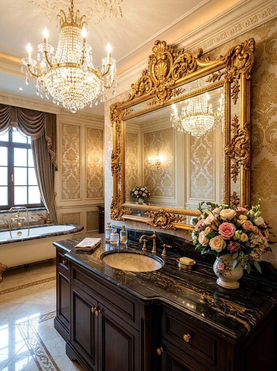 Vintage Ornate Bathroom Mirror - 30 bathroom mirror ideas