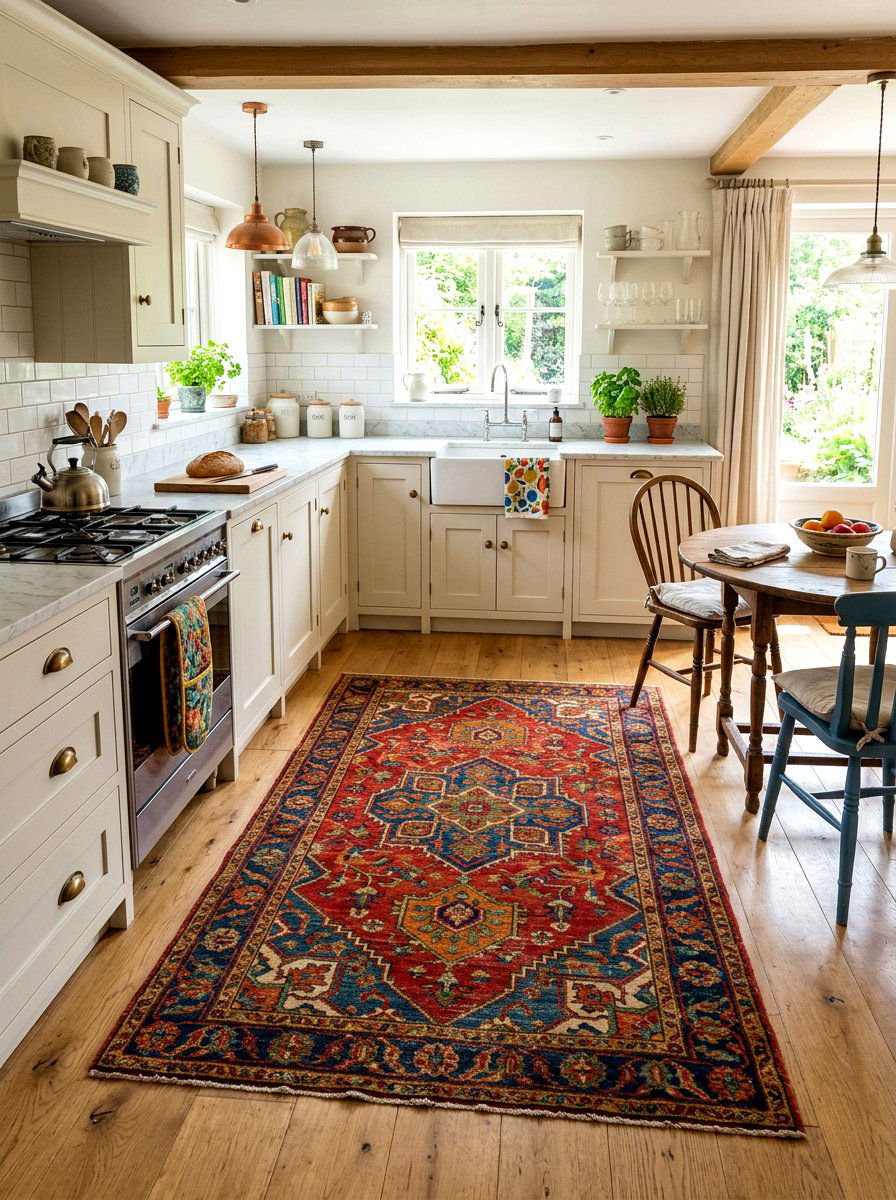 Vintage Persian Kitchen Rug - 30 Parisian kitchen ideas