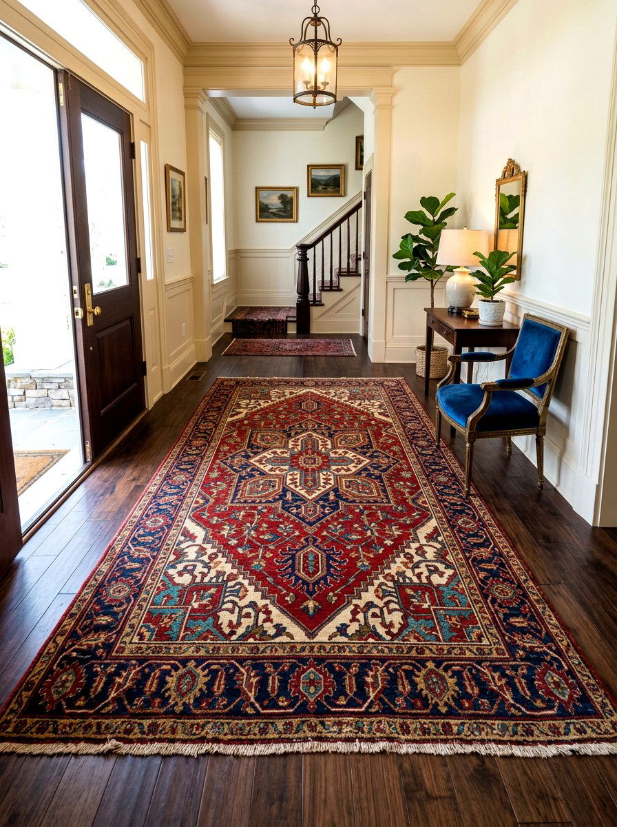 Vintage Persian Rug Entry - 30 old world entryway ideas