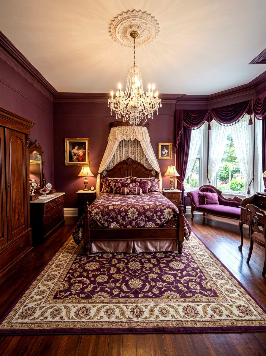 Vintage Plum Bedroom - 30 plum bedroom ideas