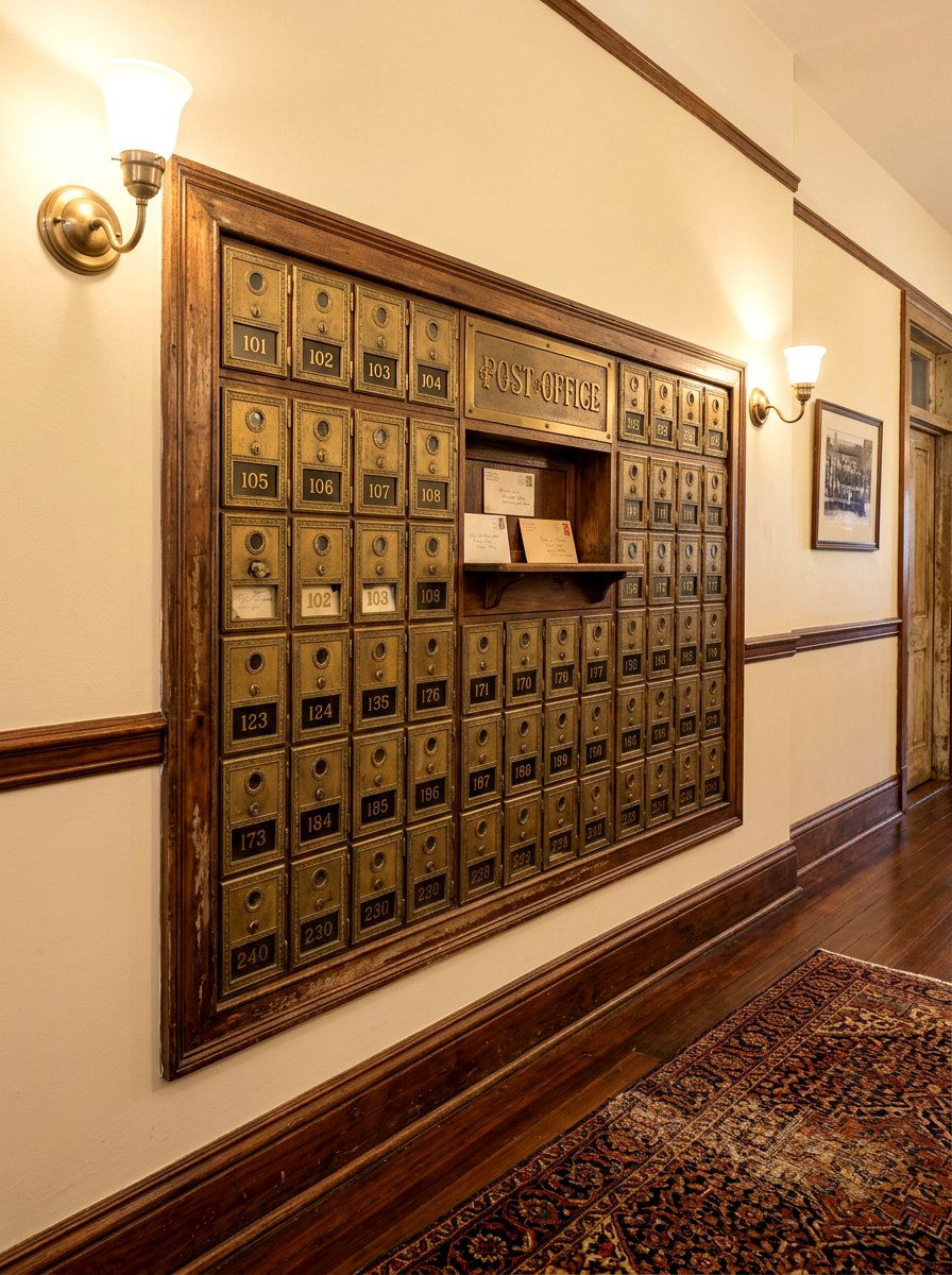 Vintage Post Office Box - 30 mail sorting cabinet ideas