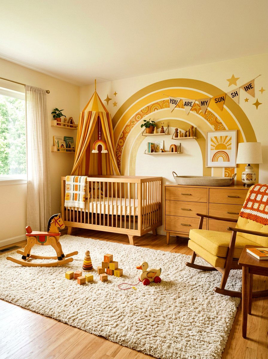 Vintage Rainbow Nursery - 30 rainbow nursery ideas