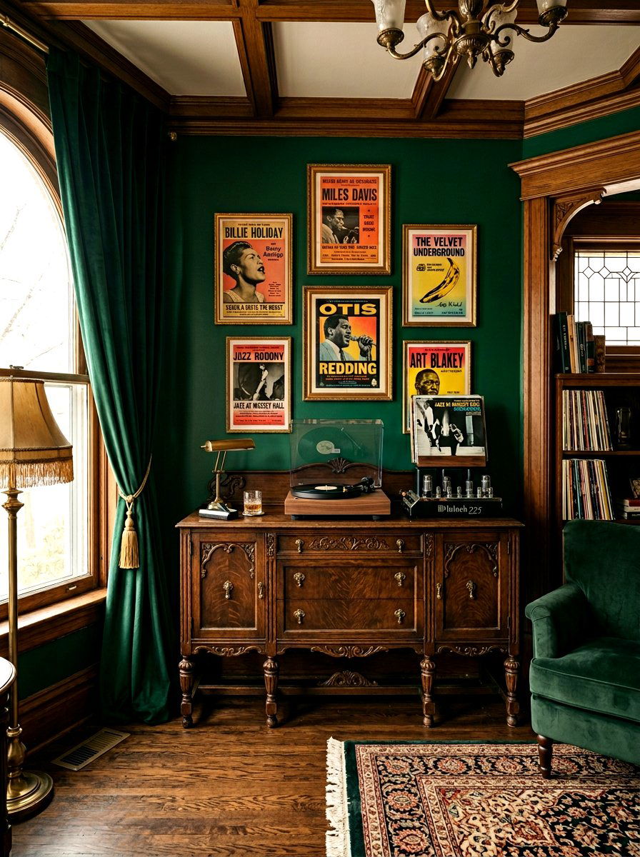 Vintage Record Player Table - 30 record player corner ideas