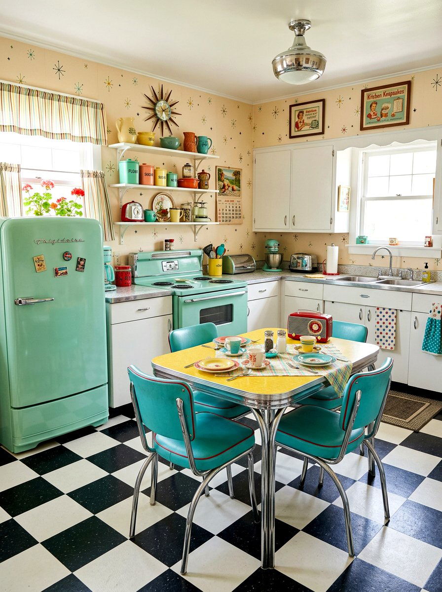 Vintage Retro Kitchen - 30 collected kitchen aesthetic ideas