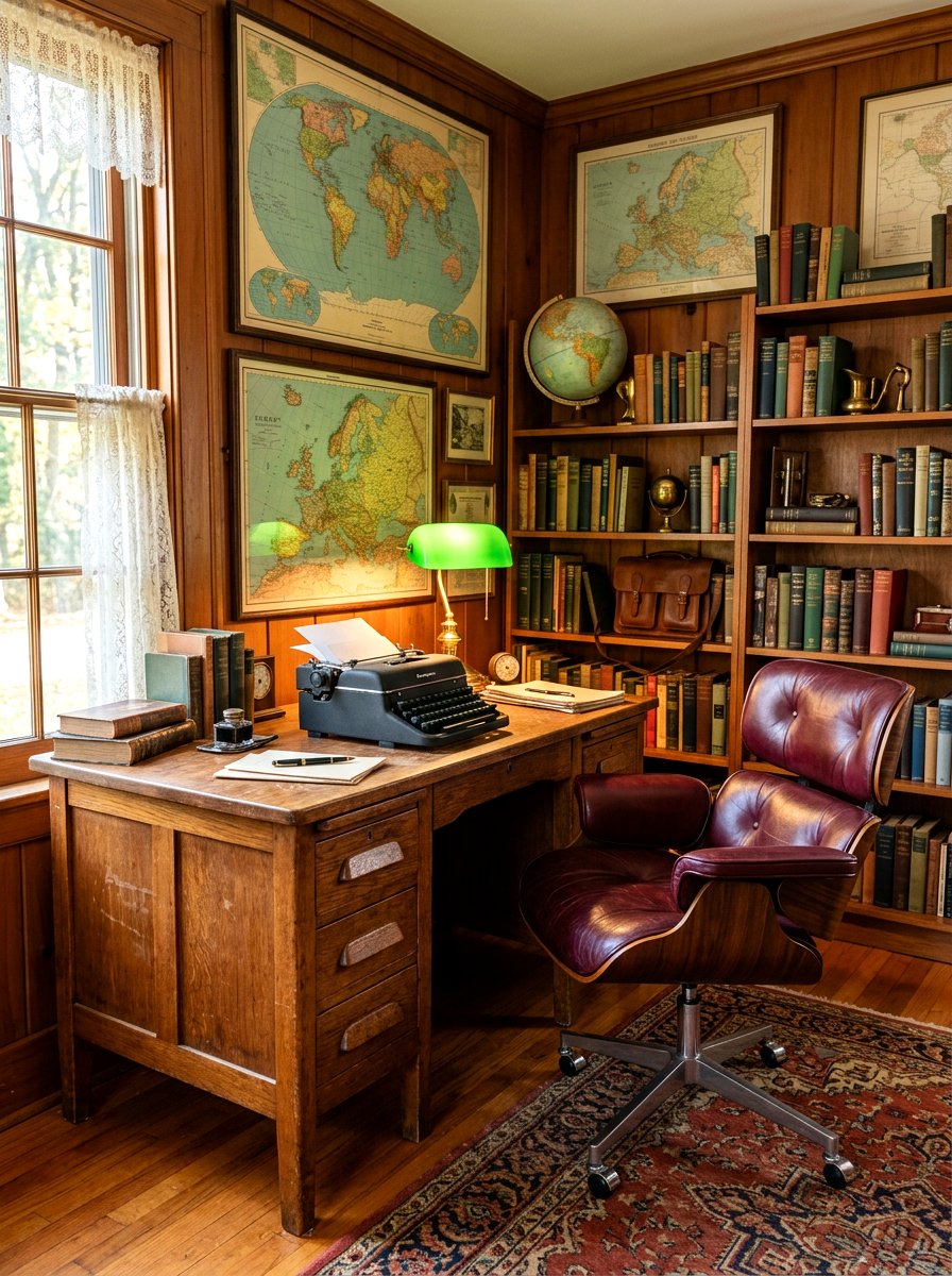 Vintage Retro Study Room - 30 study room ideas