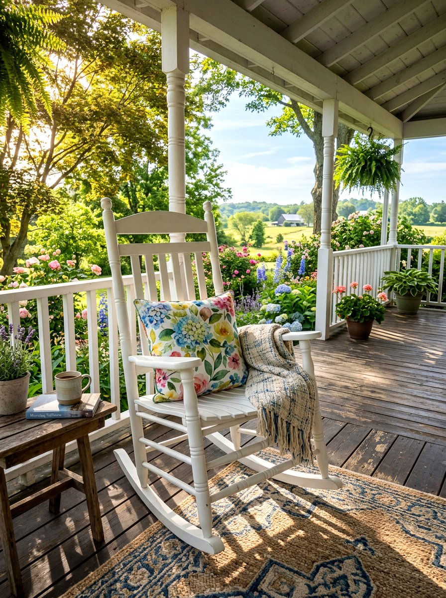 Vintage Rocking Chair Porch - 30 cottage stoop ideas