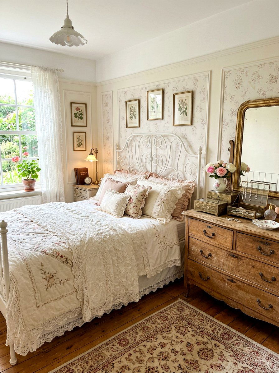 Vintage Romantic Bedroom - 30 coquette bedroom decor ideas