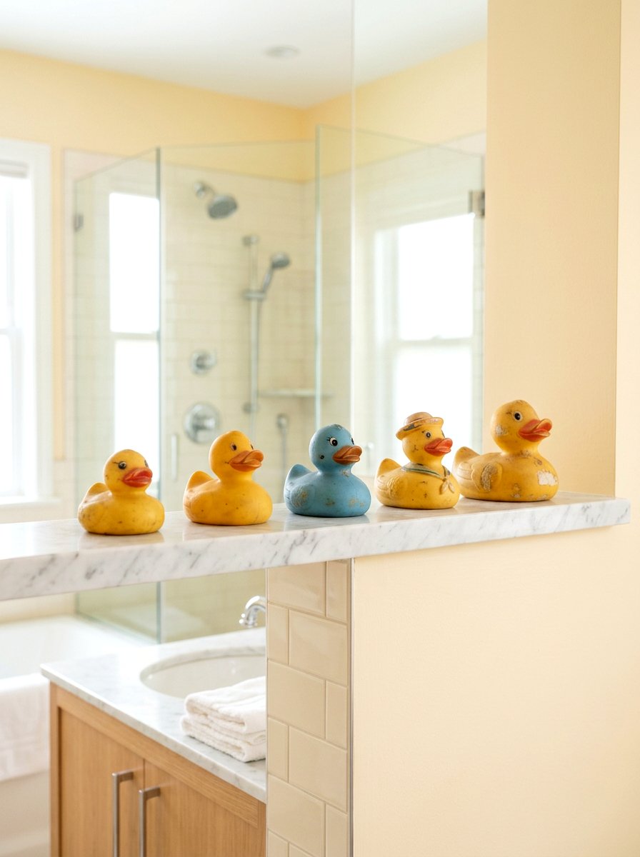 Vintage Rubber Duck Bathroom Display - 30 vintage toy decor ideas