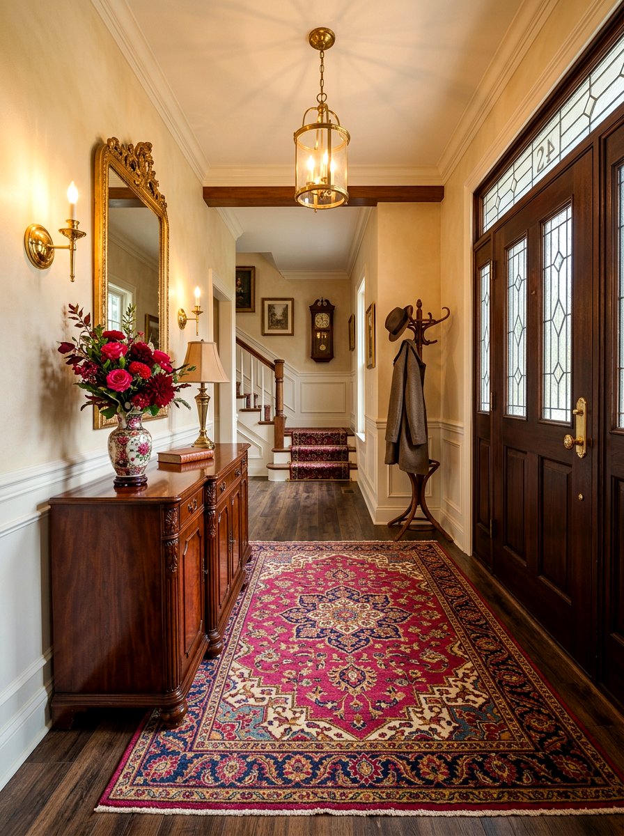 30 Antique Rug Foyer Ideas To Welcome Guests In Style Boldly