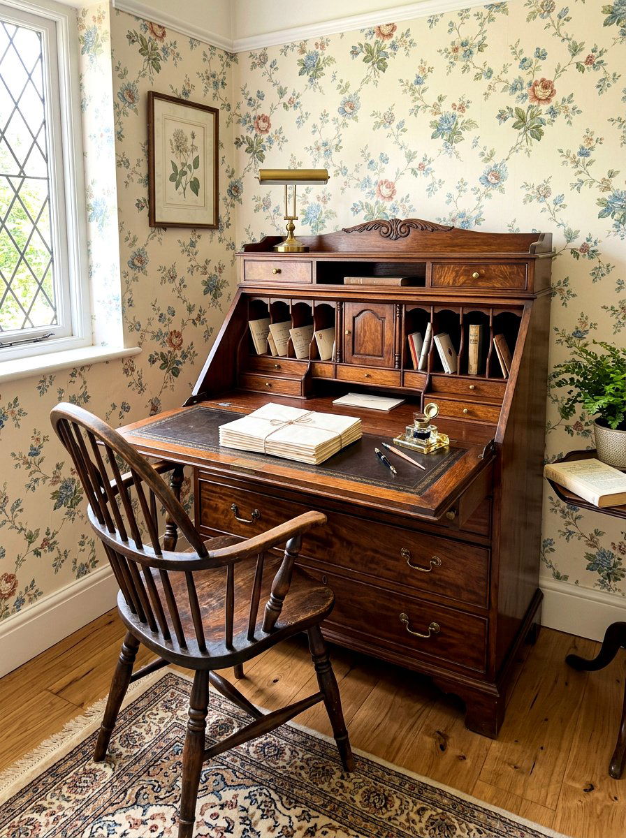 Vintage Secretary Desk - 30 writing room ideas