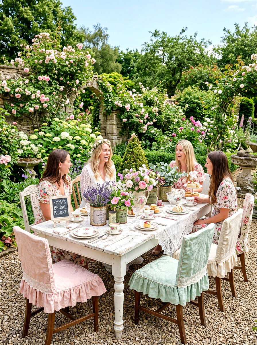 Vintage Shabby Chic - 30 backyard bridal brunch ideas